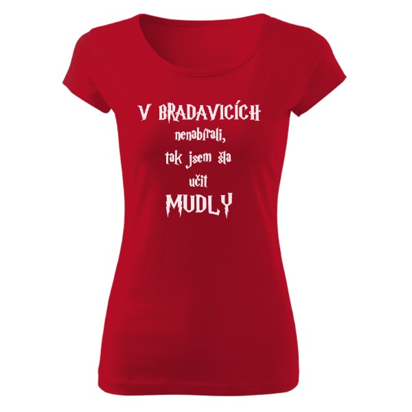 Tričko s potiskem V Bradavicích nenabírali - bílý text